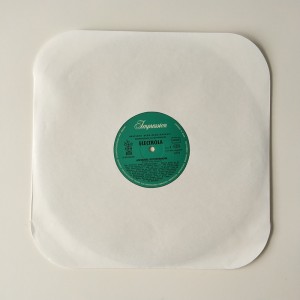 12 White Paper LP Record Sleeve 33 RPM Angoli arrotondati con foro